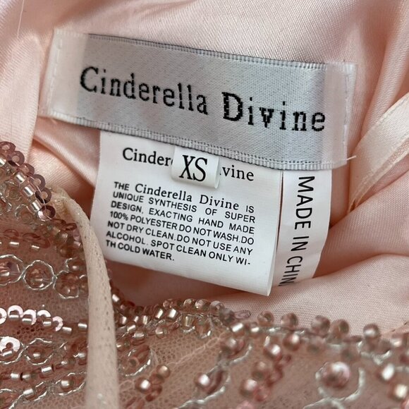 Cinderella Divine Pink Sequins Prom Homecoming Wedding Tulle Short Dress Sz xs - Picture 10 of 10